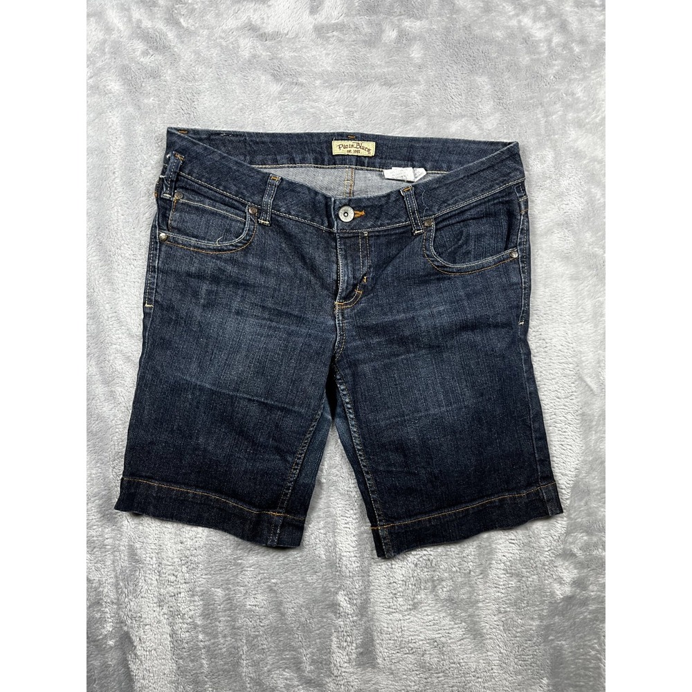 Women's Paris Blues Trouser Jean Shorts Mid Rise Medium Wash Stretch Sz 13